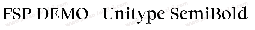 FSP DEMO   Unitype SemiBold字体转换